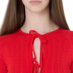 Vivetta Cardigan With Ties-Women Knitwear