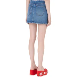 Vivetta Crystal Denim Skirt-Women Skirts