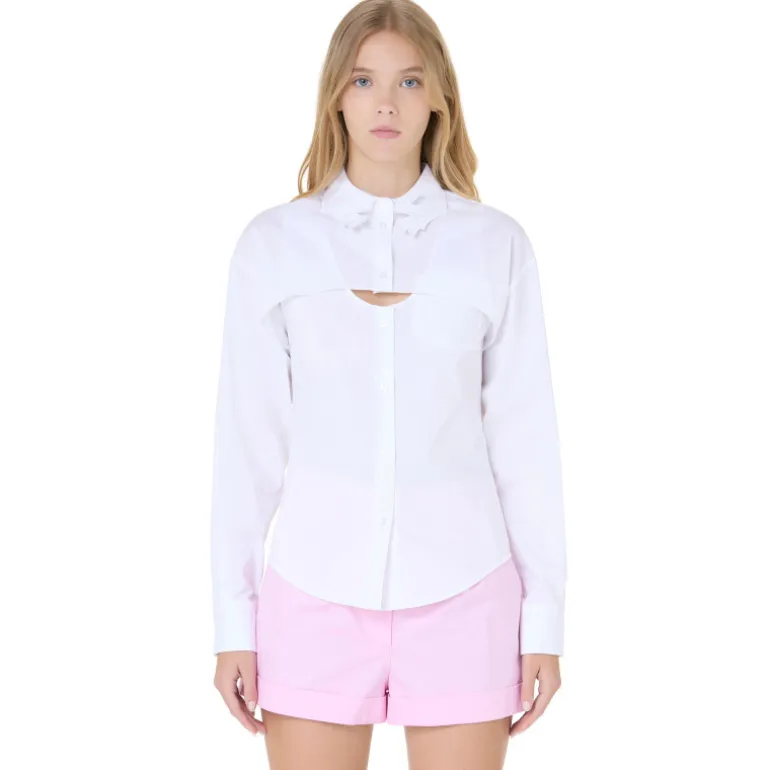 Vivetta Cut Out Hands Neck Shirt-Women Shirts & Tops