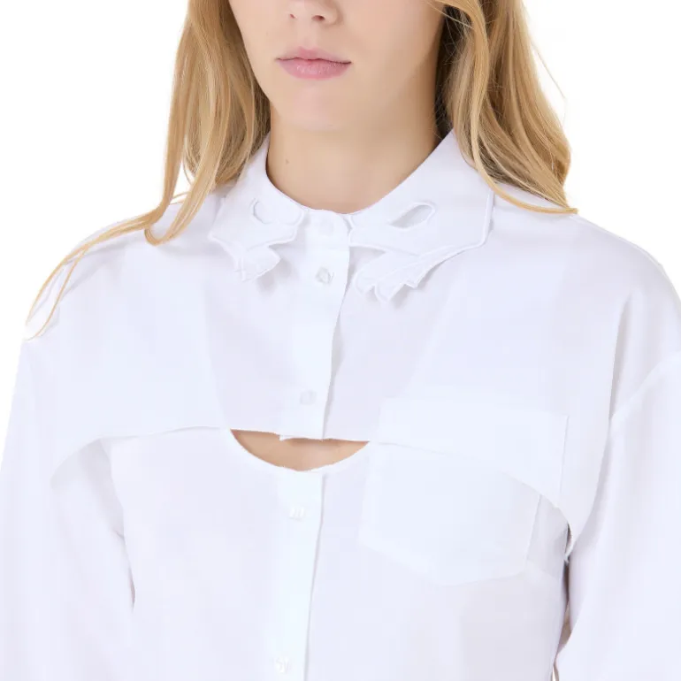 Vivetta Cut Out Hands Neck Shirt-Women Shirts & Tops