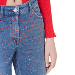 Vivetta Degraded Strass Denim-Women Denim