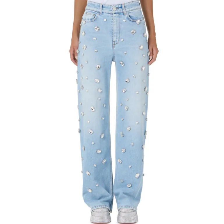 Vivetta Denim With Crystal Stones-Women Denim