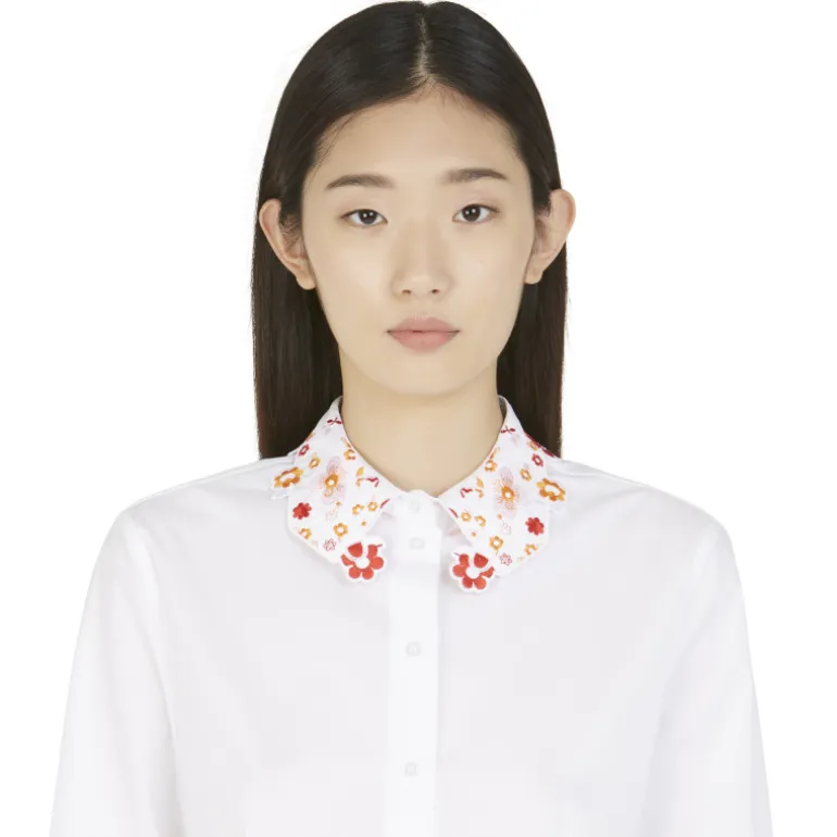 Vivetta Embroidered Poplin Collar-Women Collars