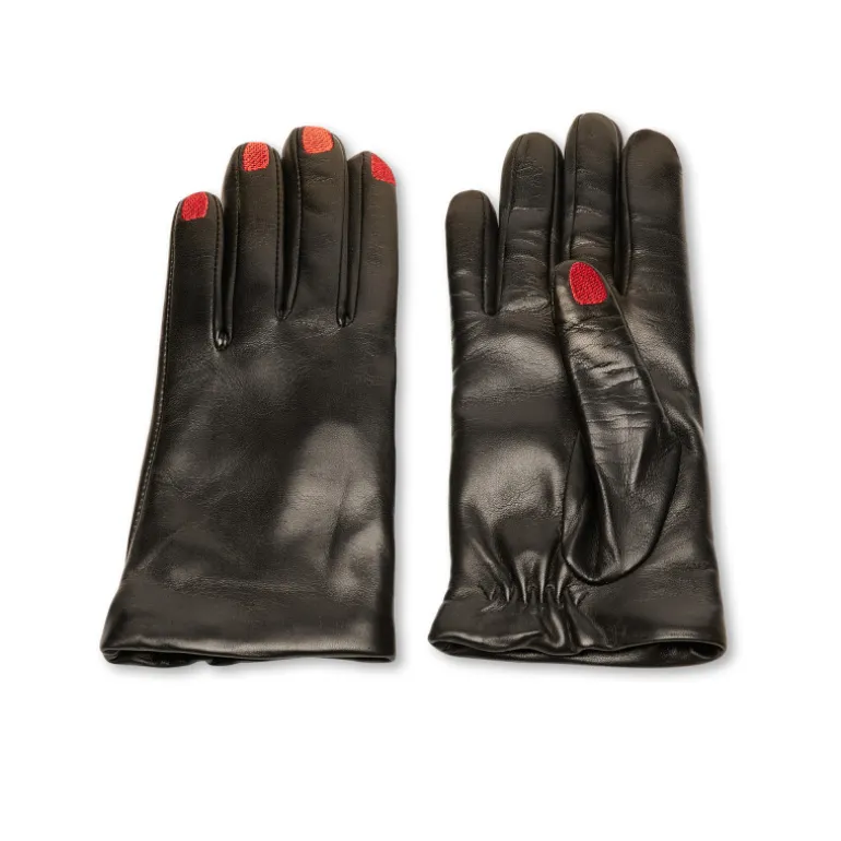 Vivetta Emroidered Nails Gloves-Women Gloves & Scarves