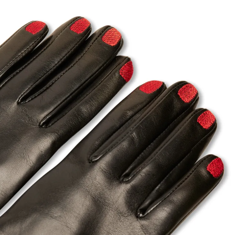 Vivetta Emroidered Nails Gloves-Women Gloves & Scarves