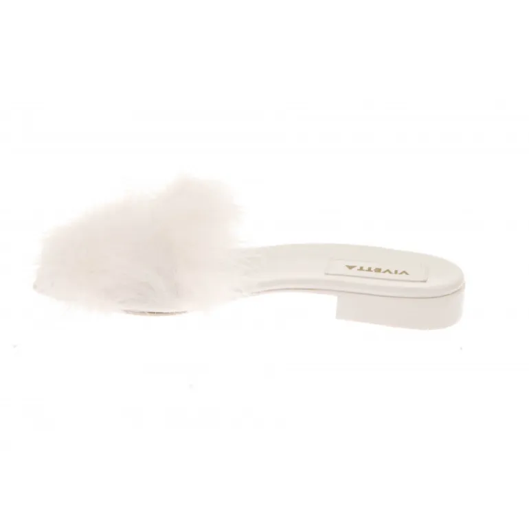 Vivetta Flat Sandal With Marabu-Women Sandals
