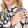 Vivetta Floral Double Ring-Women Rings