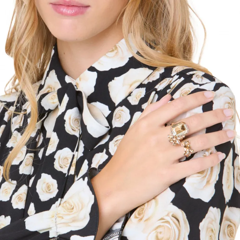 Vivetta Floral Double Ring-Women Rings