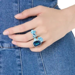 Vivetta Floral Double Ring-Women Rings
