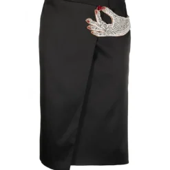 Vivetta Hand Jewel Midi Skirt-Women Skirts