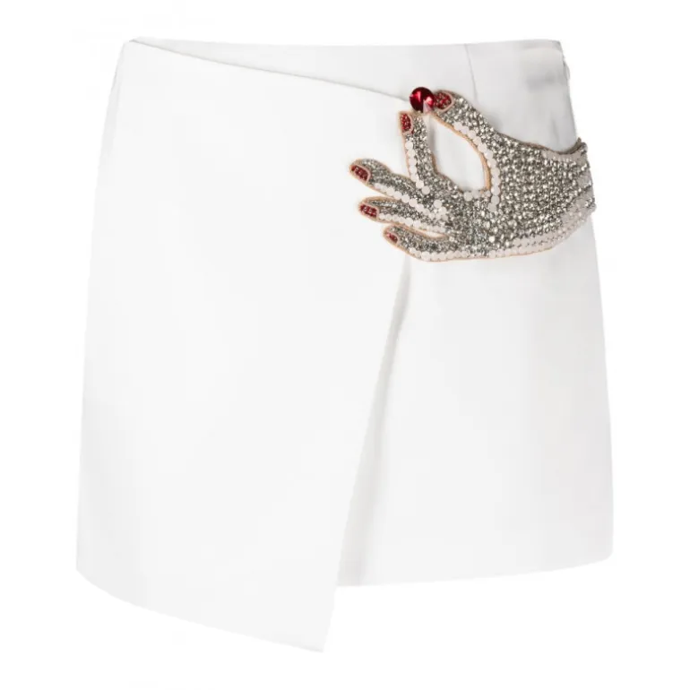 Vivetta Hand Jewel Mini Skirt-Women Skirts