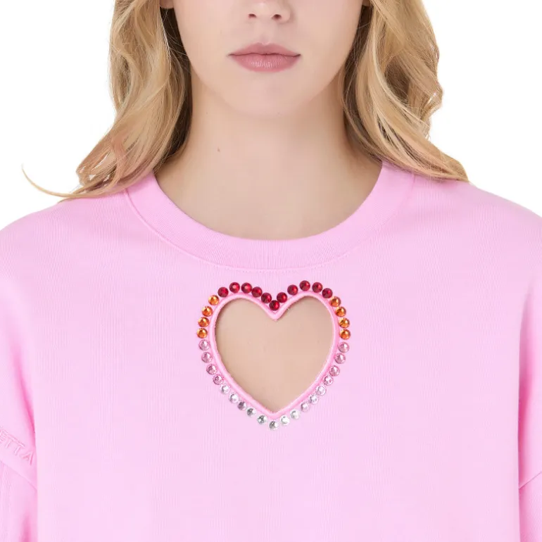 Vivetta Heart Sweatshirt-Women T-Shirts & Sweat Shirts