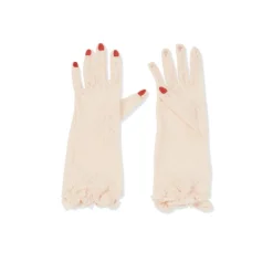 Vivetta Lace Gloves With Embroidered Nails-Women Gloves & Scarves