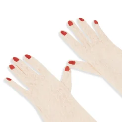 Vivetta Lace Gloves With Embroidered Nails-Women Gloves & Scarves
