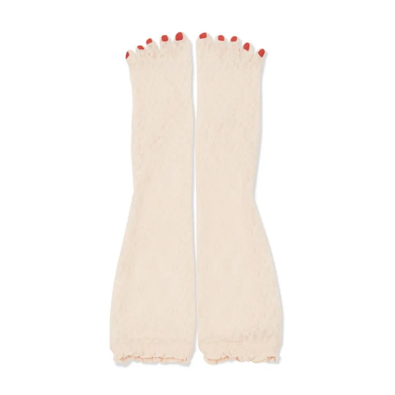 Vivetta Lace Tights With Embroidered Nails-Women Socks