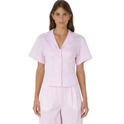 Vivetta Linen Bustier Shirt-Women Shirts & Tops