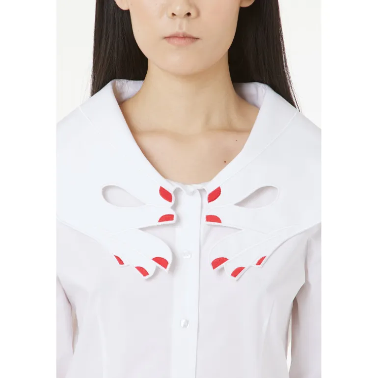 Vivetta Maxi Hand-Collar Shirt-Women Shirts & Tops