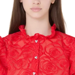 Vivetta Organza Cropped Shirt-Women Shirts & Tops