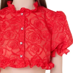 Vivetta Organza Cropped Shirt-Women Shirts & Tops