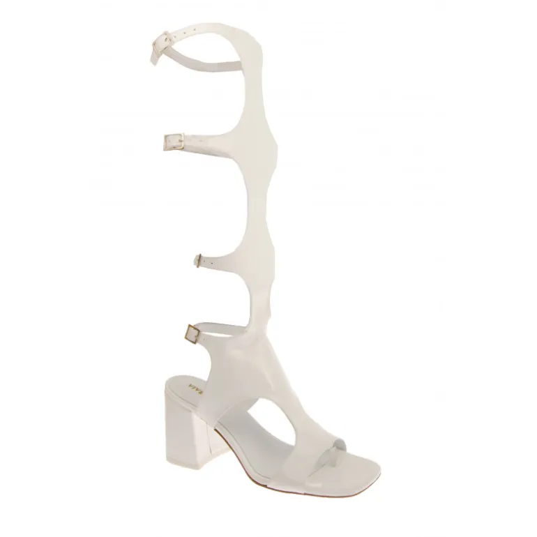 Vivetta Patent Leather Lace-Up Thong Sandals-Women Sandals
