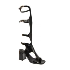 Vivetta Patent Leather Lace-Up Thong Sandals-Women Sandals