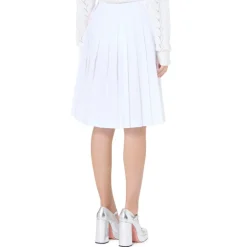 Vivetta Rose Print Pleated Skirt-Women Skirts