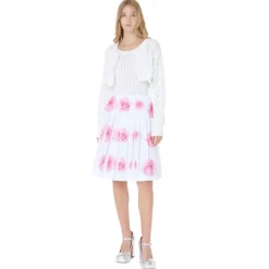 Vivetta Rose Print Pleated Skirt-Women Skirts