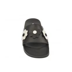 Vivetta Sliders With Flower Appliques-Women Flip Flops & Sliders