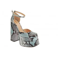 Vivetta Snake-Effect Leather Platform Mary Jane-Women Ballet Flats & Mary-Jane