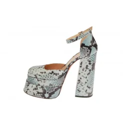 Vivetta Snake-Effect Leather Platform Mary Jane-Women Ballet Flats & Mary-Jane